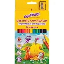 Набор цветных карандашей Юнландия Сказочный мир 181370 (12цв)