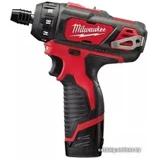 Винтоверт Milwaukee M12 BD-202C 4933441900 (с 2-мя АКБ, кейс)
