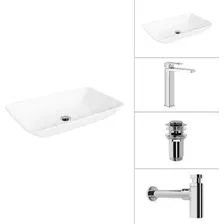 Умывальник Lauter 21540 + Cascade 21СК0655C + сифон 21635CH + дон.клапан 21190CH (хром)
