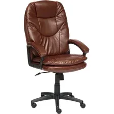 Офисное кресло TetChair Комфорт ЛТ, экокожа (коричневый)