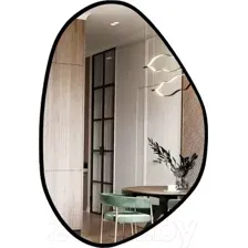 Зеркало Emze 55x80 / LED.UV.NF.55.80.CHE.4K (черный УФ-окантовкой и подсветкой)