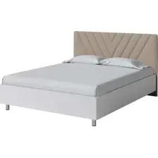 Кровать PROxSON Ora 160x200 (белый/Manhattan 5 пыльная роза)