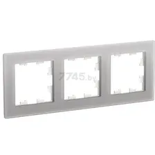 Рамка трехместная SYSTEME (SCHNEIDER) ELECTRIC AtlasDesign Nature стекло алюминий (ATN320303)