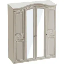 Шкаф Мебельград Николь 4-х дверный 176x56x235 (ясень жемчужный/ваниль)