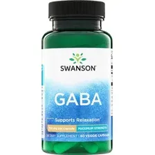 Аминокислота Swanson GABA 750 мг (60 Veg капсул)