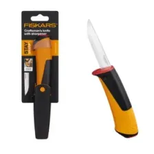 Нож FISKARS ремесленный с точилкой