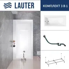 Ванна Lauter Seraphina 170x80 2112170L (с каркасом и сифоном 21Y32002 белый)