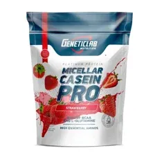 Протеин Казеиновый "Micellar Casein Pro, GeneticLab" 1000 грамм вкус клубника