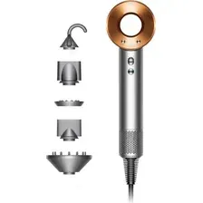 Фен Dyson HD08 Supersonic (с переходником на евровилку, никель/медный)