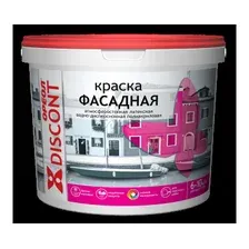 Краска акриловая ОРЕОЛ Дисконт фасадная атмосферостойкая белая 13 кг