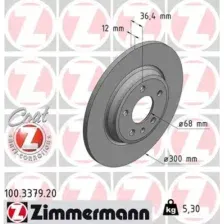 Тормозной диск ZIMMERMANN 100.3379.20 полный , задняя ось