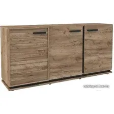 Тумба Глазов Nature 5 МЦН (дуб табачный craft/черный)