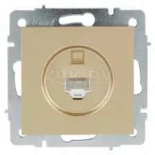 Розетка компьютерная золото Lezard VESNA 742-3688-139