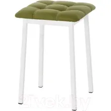 Табурет AMC Comfort 7К6.11 (кожзам оливковый/белый)