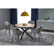 Кухонный стол Halmar Acord 120-200/120/75 (натуральный/черный)