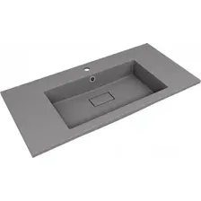 Умывальник Symbolite Line 100x48 (кварц, серый шелк)