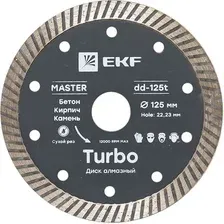 Отрезной диск алмазный EKF Turbo dd-125t