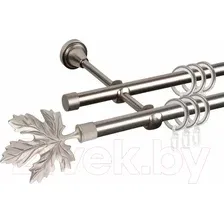 Карниз для штор АС ФОРОС Grace D16Г/16Г составной + наконечники Клен (3.2м, сатин)