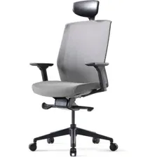 Офисное кресло Bestuhl J1 Black Pl с подголовником (серый)
