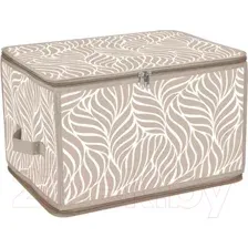 Кофр для хранения Handy Home Листья 400x300x250 / ESH22 L (бежевый)