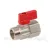 Кран шаровый MINI 1/2″ нар.-вн. красная ручка, AV Engineering