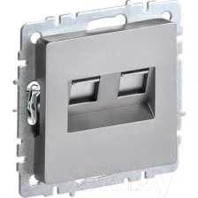Розетка IEK Brite BR-KT20-O-1-K46 (сталь)