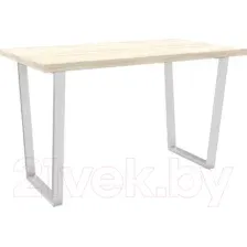 Обеденный стол Hype Mebel Трапеция раздвижной 110x70 (белый/древесина белая)