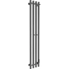 Полотенцесушитель Маргроид Ferrum Inaro 4 СНШ 100x6x18 скрытого монтажа (графит, таймер справа, крючки 4/2)