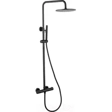 Душевая система со смесителем Abber Wasser Kreis AF8160B (черный матовый)