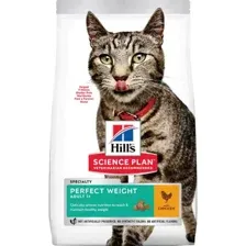 Корм для кошек Hill's Science Plan Perfect Weight, 604085, для кошек, склонных к набору лишнего веса, курица, 1.5 кг