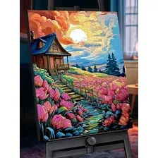 Картина по номерам Флюид Цветочный домик 40x50 / SHR0573