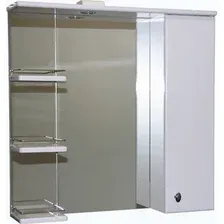 СанитаМебель Шкаф с зеркалом Камелия-12.75 Д2 (правый, белый)