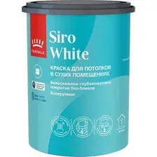 Краска Tikkivala Siro White A (900мл, глубокоматовый)