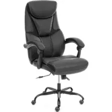 Офисное кресло TetChair Cambridge кожзам/ткань (черный/черный)