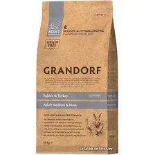 Сухой корм для собак Grandorf Adult Medium & Maxi Rabbit & Turkey (с кроликом и индейкой) 10 кг