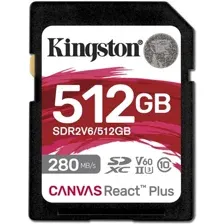Карта памяти Kingston Canvas React Plus SDXC 512GB SDR2V6/512GB