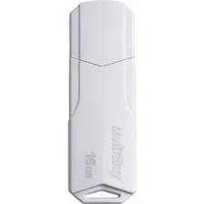 USB flash накопитель SmartBuy Clue 16Gb / SB16GBCLU-W (белый)