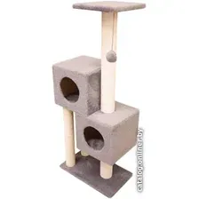 Комплекс Cat House На ножках 1.27 (хлопок серый)