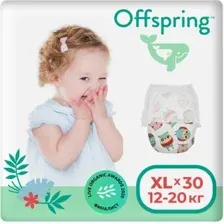 Трусики-подгузники Offspring XL 12-20кг Совы (30 шт)