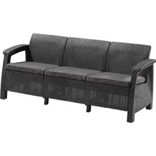 Диван садовый Keter Corfu Love Seat Max, графит