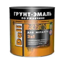 Грунт-эмаль Dali По ржавчине 3 в 1 0.75 л (оранжевый)