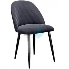 стул кухонный DikLine 302 Black (велюр В), В28 антрацит