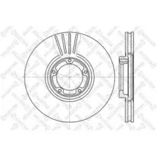 Тормозной диск STELLOX 6020-2547V-SX вентилируемый , передняя ось