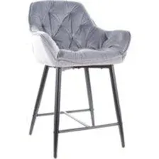 Стул с подлокотниками Signal Cherry H-2 Velvet (bluvel 14 серый/черный)