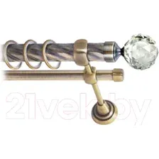 Карниз для штор Lm Decor Кристал 130 2р витой (антик, 3.2м)