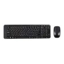 Клавиатура+мышь беспроводная   Logitech MK220 черный
