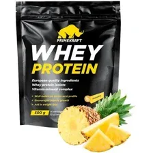Протеин сывороточный (концентрат) Prime Kraft Whey Protein с витаминами и минералами (500г, ананасовый фреш)