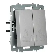 Выключатель IEK Brite BR-V20-2-10-K46 (сталь)