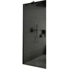 Душевая стенка MaybahGlass 69x195 MGD-705-6ш (графитовое стекло/черный)
