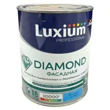 Краска в/д фасадная LUXIUM Prof Diamond Фасадная Гладкая матовая белая , 1 л BW